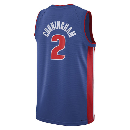 D.Pistons #2 Cade Cunningham 2021-22 Swingman Jersey Blue Icon Edition Stitched American Basketball Jersey UNEC
