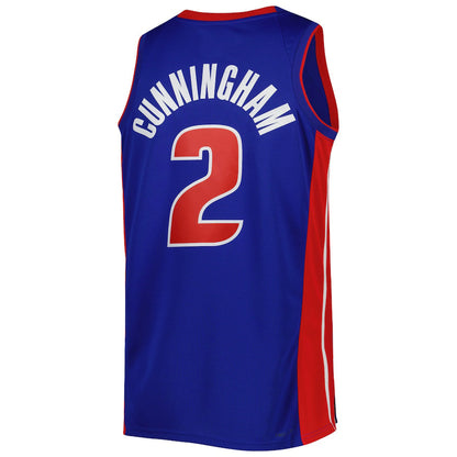 D.Pistons #2 Cade Cunningham Unisex 2022-23 Swingman Jersey Blue Icon Edition Stitched American Basketball Jersey UNEC