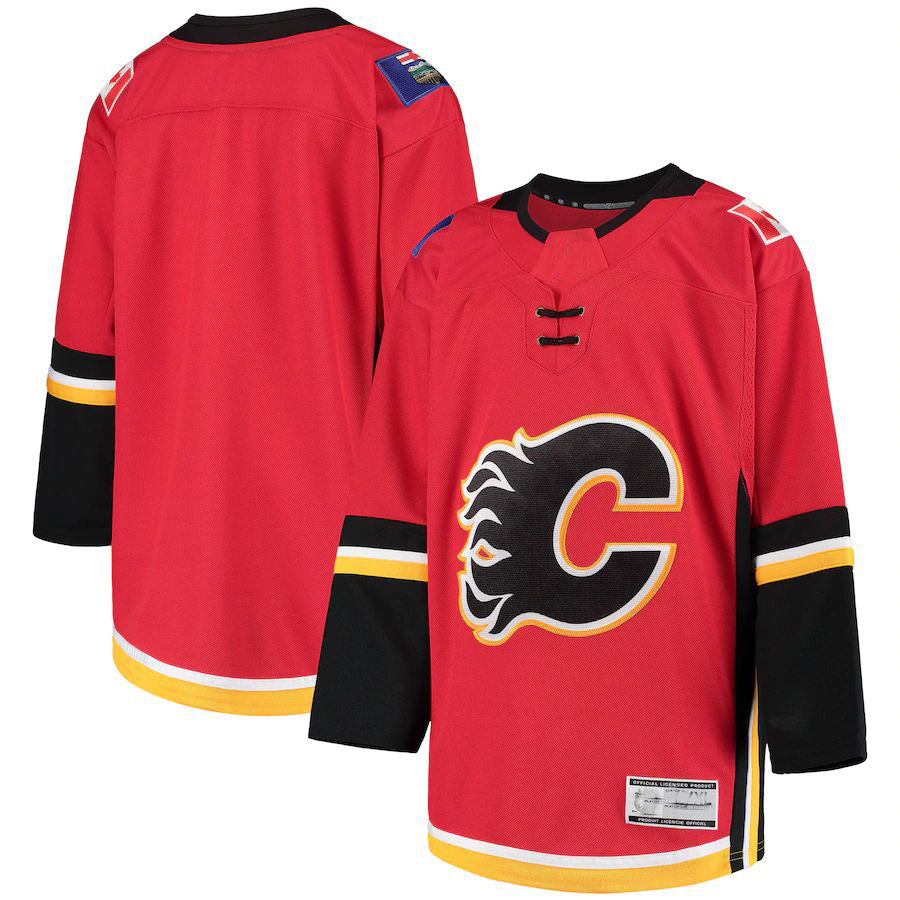 C.Flames 2020-21 Alternate Premier Jersey Stitched American Hockey Jersey UNEC