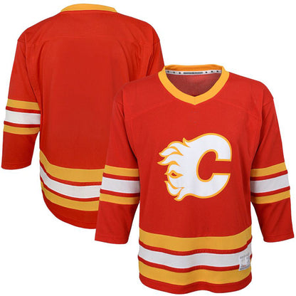 C.Flames Home Replica Blank Jersey Red Stitched American Hockey Jersey UNEC
