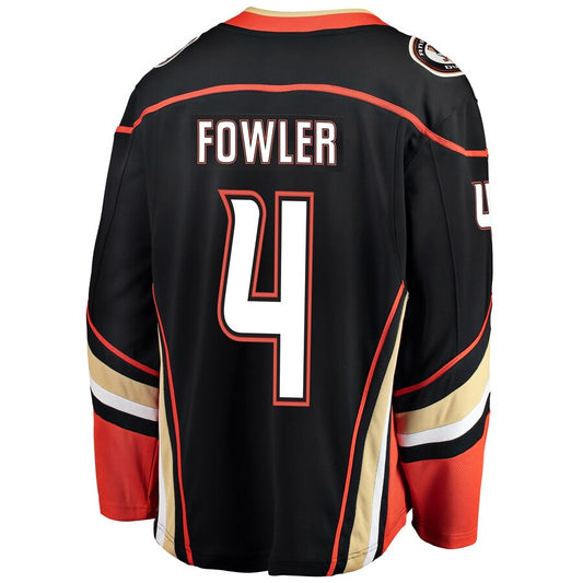 A.Ducks #4 Cam Fowler Fanatics Branded Breakaway Player Jersey Black Stitched American Hockey Jersey UNEC