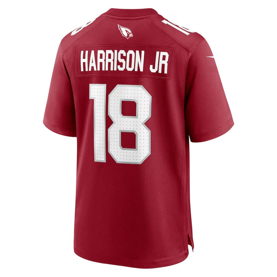 A.Cardinals #18 Marvin Harrison Jr. Cardinal Game Stitched American Football Jerseys