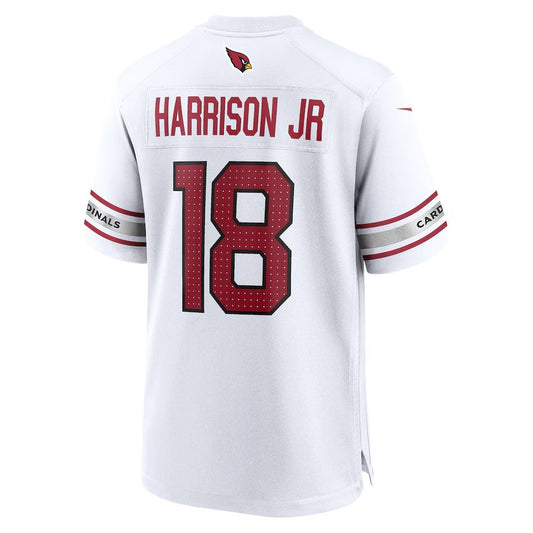 A.Cardinals #18 Marvin Harrison Jr. White Game Stitched American Football Jerseys
