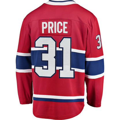 M.Canadiens #31 Carey Price Fanatics Branded Breakaway Player Jerse Red Stitched American Hockey Jersey UNEC