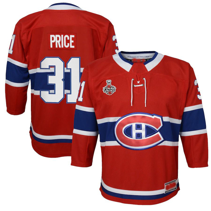 M.Canadiens #31 Carey Price Home 2021 Stanley Cup Final Bound Breakaway Jersey Red Stitched American Hockey Jersey UNEC