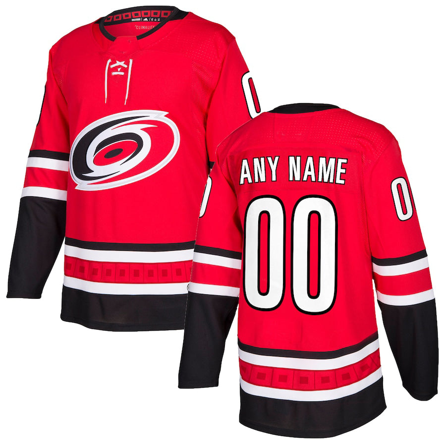 Custom C.Hurricanes Authentic Jersey Red Stitched American Hockey Jersey UNEC