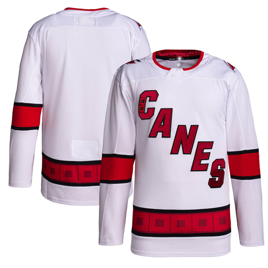C.Hurricanes Away Primegreen Authentic Pro Jersey White Stitched American Hockey Jersey UNEC