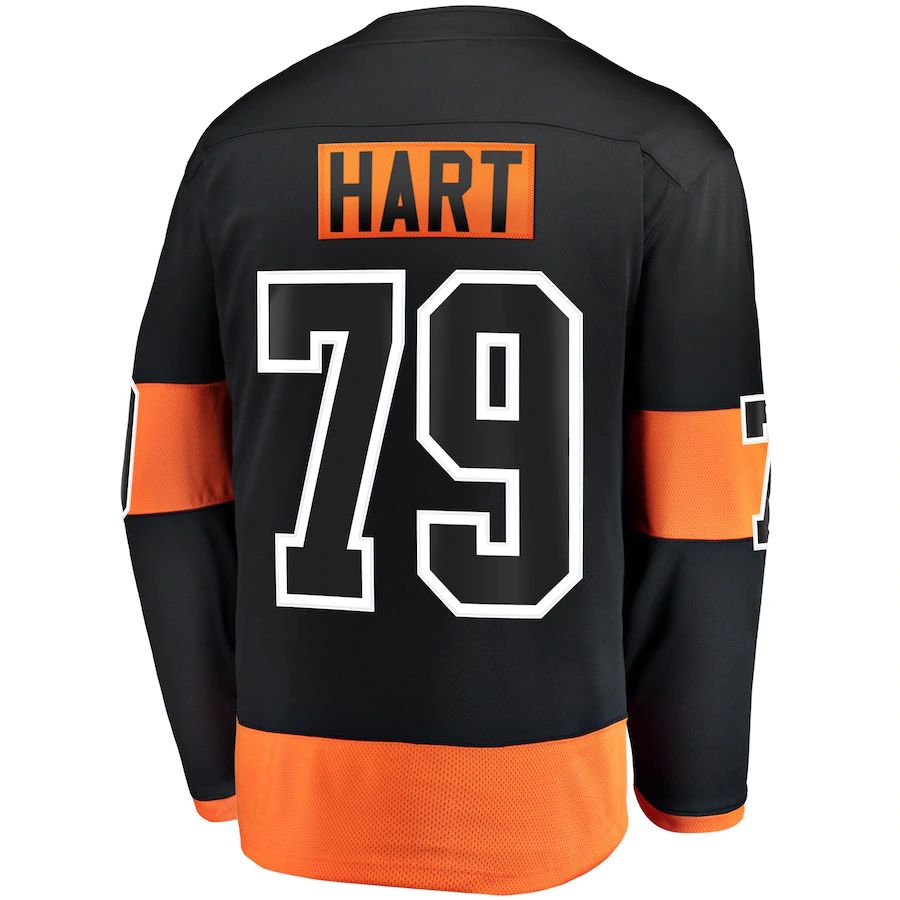 P.Flyers #79 Carter Hart Fanatics Branded Alternate Premier Breakaway Player Jersey Stitched American Hockey Jersey UNEC
