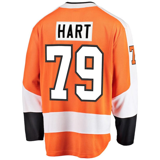 P.Flyers #79 Carter Hart Fanatics Branded Home Premier Breakaway Player Jersey Orange Stitched American Hockey Jersey UNEC