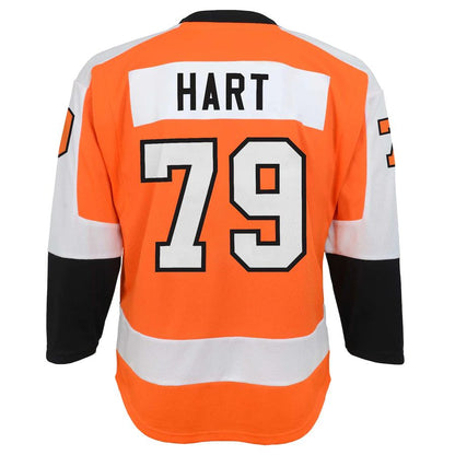 P.Flyers #79 Carter Hart Home Replica Player Jersey Orange Stitched American Hockey Jersey UNEC