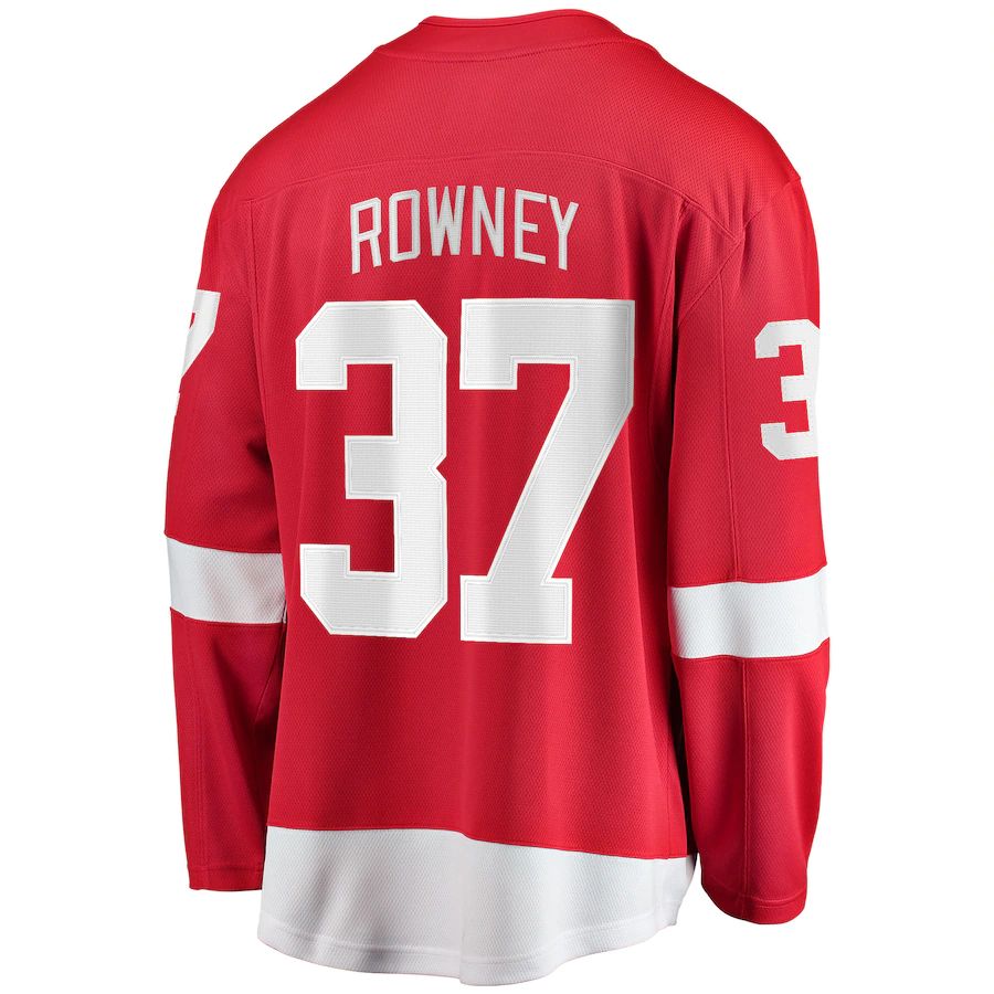 D.Red Wings #37 Carter Rowney Fanatics Branded Home Breakaway Player Jersey Red Stitched American Hockey Jersey UNEC