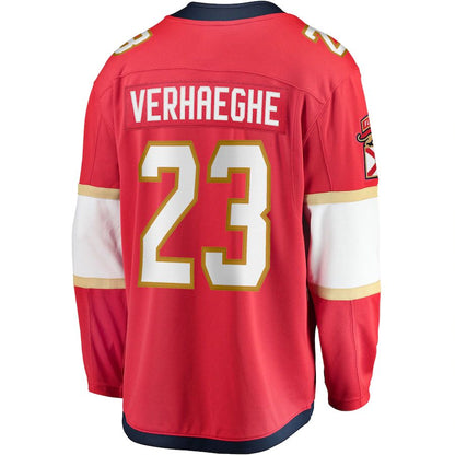 F.Panthers #23 Carter Verhaeghe Fanatics Branded Home Breakaway Jersey Red Stitched American Hockey Jersey UNEC