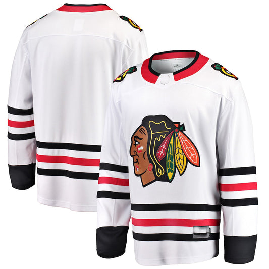 C.Blackhawks Fanatics Branded Breakaway Away Jersey White Stitched American Hockey Jersey UNEC