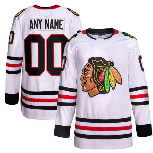 Custom C.Blackhawks Away Primegreen Authentic Pro Jersey White Stitched American Hockey Jersey UNEC