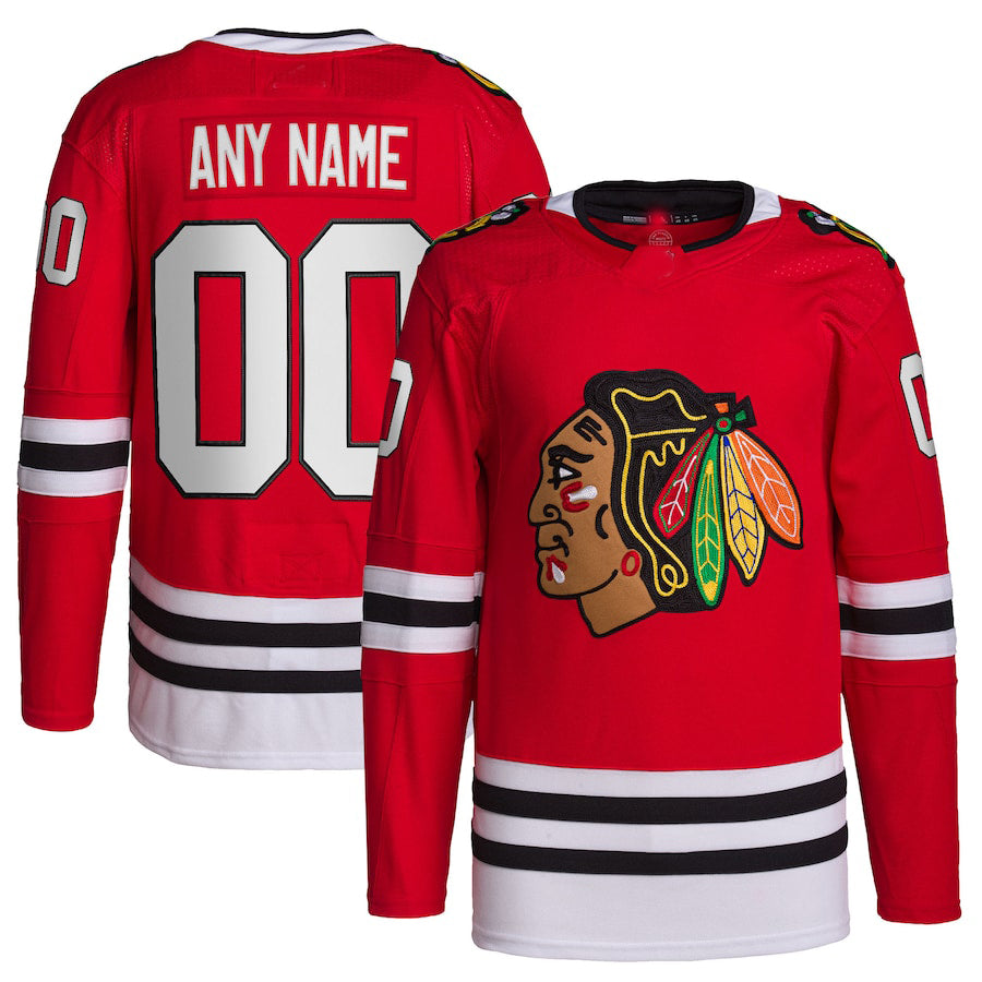 Custom C.Blackhawks Home Primegreen Authentic Pro Jersey Red Stitched American Hockey Jersey UNEC
