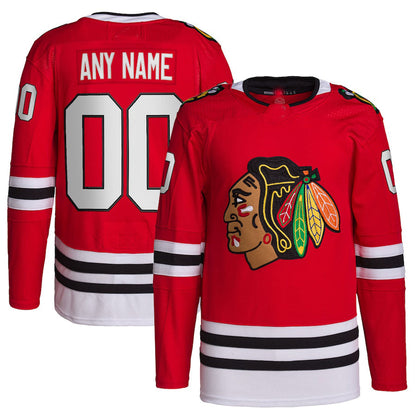 Custom C.Blackhawks Home Primegreen Authentic Pro Jersey Red Stitched American Hockey Jersey UNEC