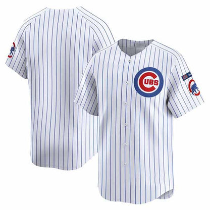 Chicago Cubs Blank White Pinstripe 'Ryne Sandberg Tribute' Vapor Limited V3 Stitched Baseball Jersey