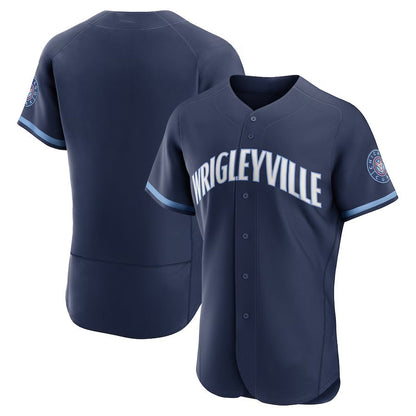 Chicago Cubs City Connect Authentic Jersey - Navy Stitched Baseball Jersey