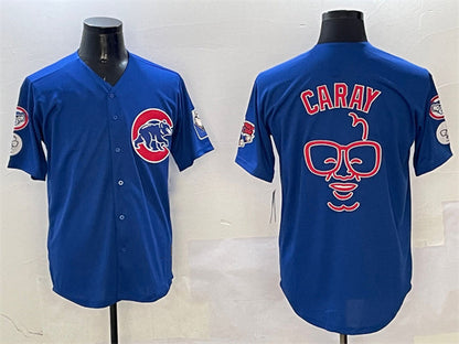 Chicago Cubs Royal Harry Caray 'Holy Cow' Patch Limited Stitched Baseball Jersey