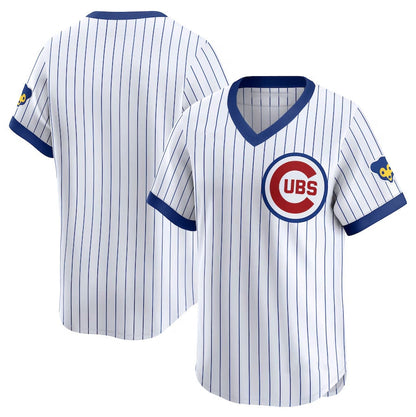 Chicago Cubs Throwback Cooperstown Collection Limited Jersey - White Stitched Baseball Jersey