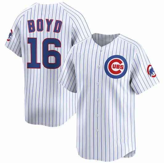 Chicago Cubs #16 Matthew Boyd White Home Limited Stitched Baseball Jersey