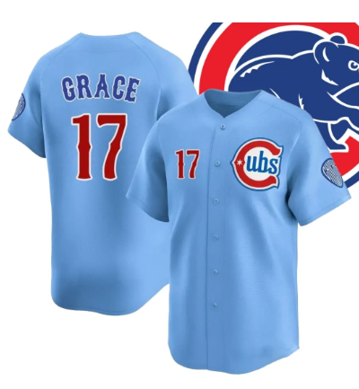 Chicago Cubs #17 Mark Grace Blue 2024-25 2nd Alternate Limited Stitched Baseball Jersey