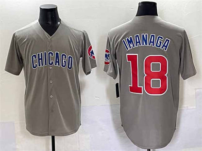 Chicago Cubs #18 Sh¨­ta Imanaga Gray Limited Stitched Baseball Jersey