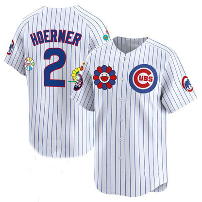 Chicago Cubs #2 Nico Hoerner White 2025 Tokyo Series Limited Stitched Baseball Jersey
