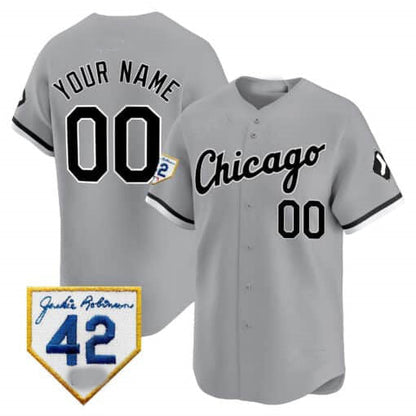 Custom Chicago White Sox 2024 Jackie Robinson Patch Vapor Premier Limited¨C All Stitched Baseball Jersey