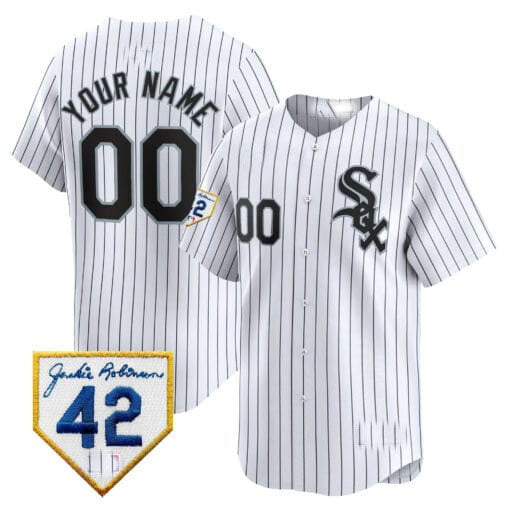 Custom Chicago White Sox 2024 Jackie Robinson Patch Vapor Premier Limited¨C All Stitched Baseball Jersey