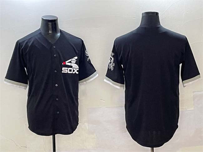 Chicago White Sox Blank Black Cool Base Stitched Baseball Jersey