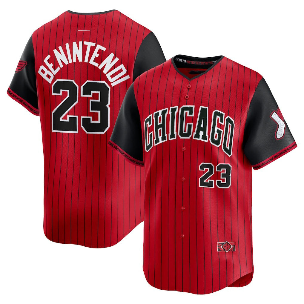 Chicago White Sox #23 Andrew Benintendi 2025 City Connect Limited Player Jersey - Red/Black Stitched Baseball Jersey