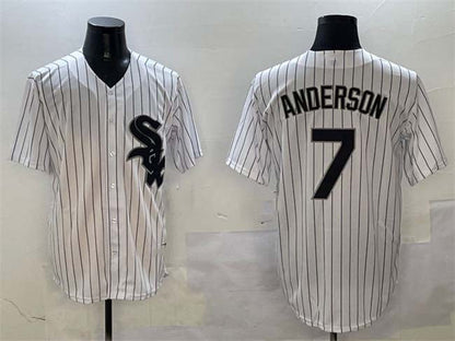Chicago White Sox #7 Tim Anderson White Cool Base Stitched Baseball Jersey
