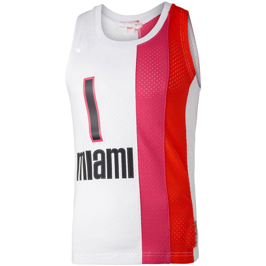 M.Heat #1 Chris Bosh Mitchell & Ness Women's Hardwood Classics 2011 Swingman Jersey White Stitched American Basketball Jersey UNEC