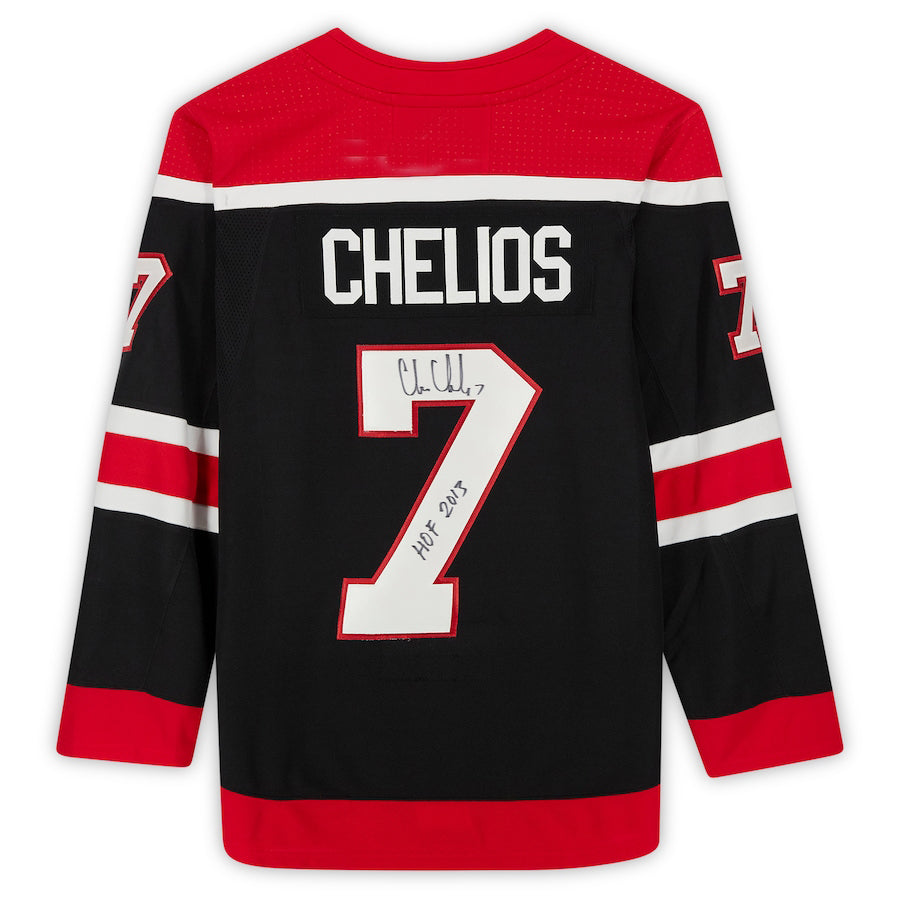 C.Blackhawks #7 Chris Chelios Fanatics Authentic Autographed 2020-21 Reverse Retro with HOF 2013 Inscription Hockey Jersey UNEC