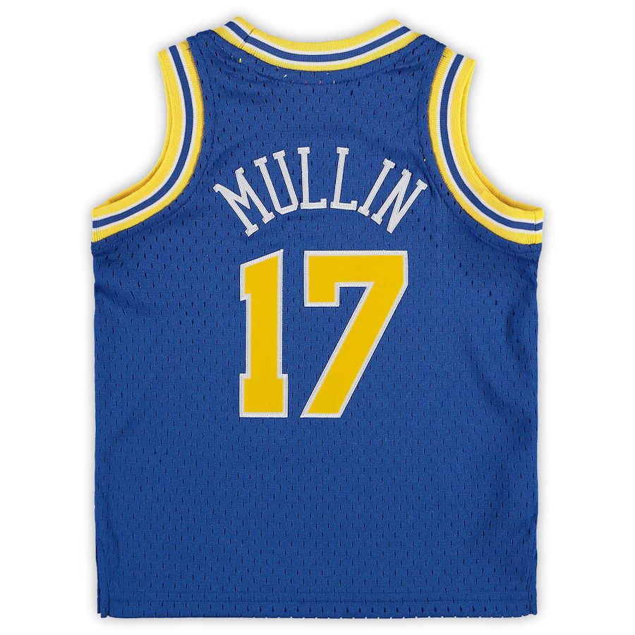 G.State Warriors #17 Chris Mullin Mitchell & Ness Infant 1993-94 Hardwood Classics Retired Player Jersey Royal Stitched American Basketball Jersey UNEC