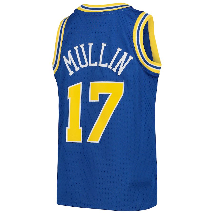 G.State Warriors #17 Chris Mullin Mitchell & Ness 1993-94 Hardwood Classics Swingman Throwback Jersey Royal Stitched American Basketball Jersey UNEC