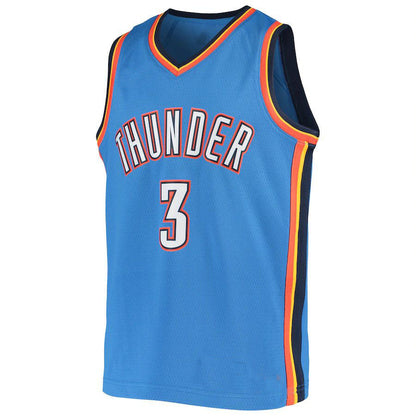 OC.Thunder #3 Chris Paul Team Swingman Jersey Blue Stitched American Basketball Jersey UNEC