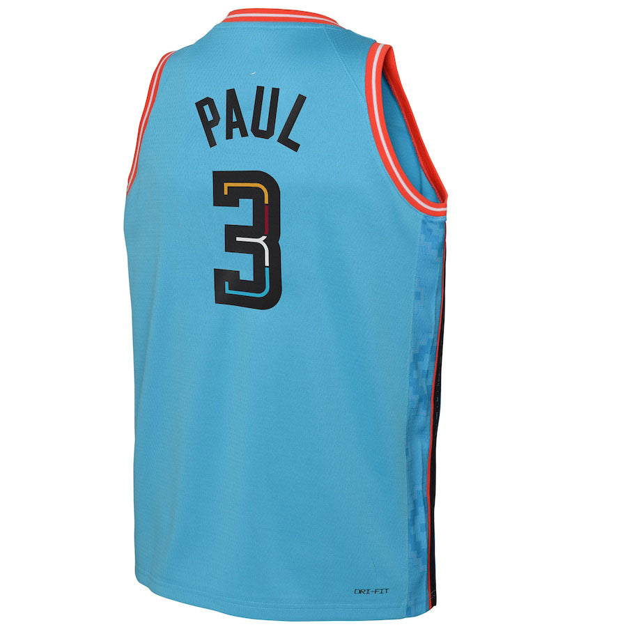 P.Suns #3 Chris Paul 2022-23 Swingman Jersey City Edition Turquoise Stitched American Basketball Jersey UNEC