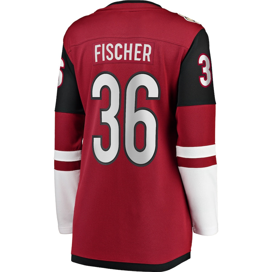 A.Coyotes #36 Christian Fischer Fanatics Branded Breakaway Player Jersey Garnet Stitched American Hockey Jersey UNEC