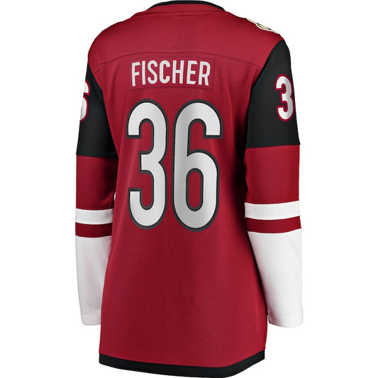 A.Coyotes #36 Christian Fischer Fanatics Branded Breakaway Player Jersey Garnet Stitched American Hockey Jersey UNEC
