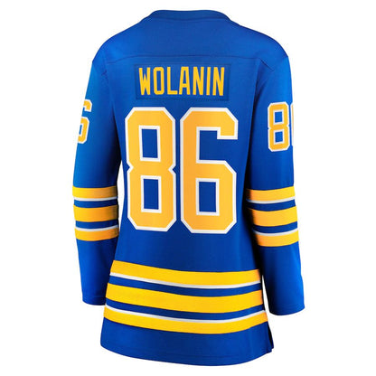 B.Sabres #86 Christian Wolanin Fanatics Branded Home Breakaway Player Jersey Royal Stitched American Hockey Jersey UNEC