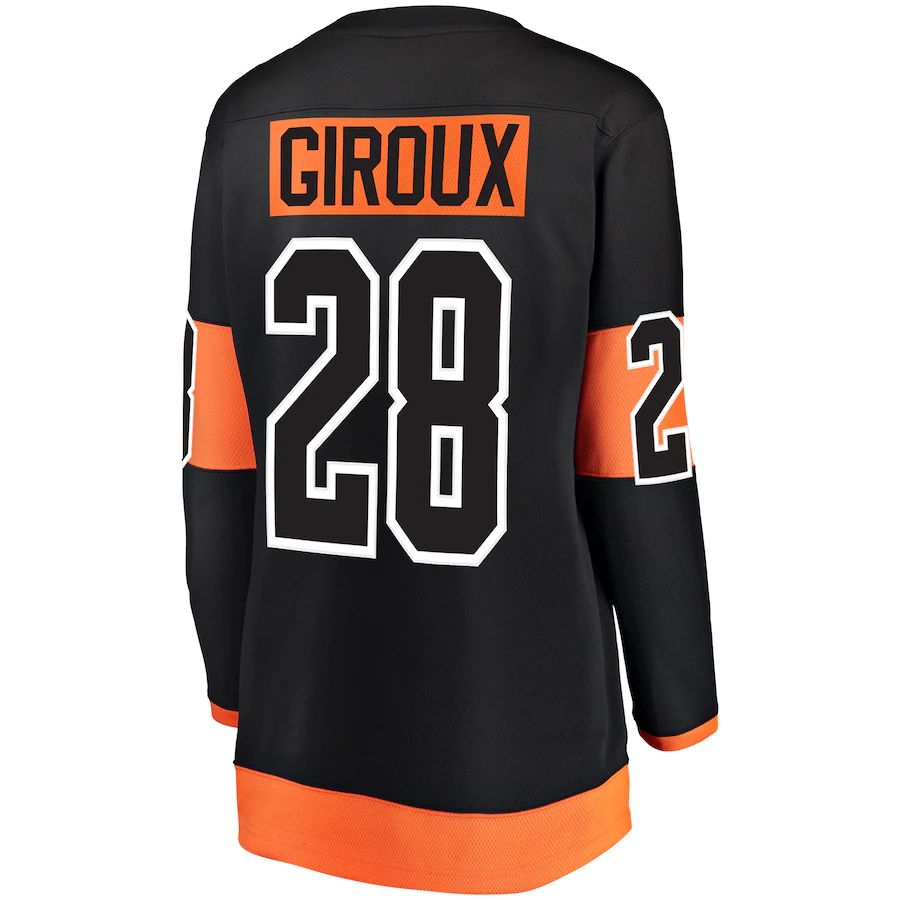 P.Flyers #28 Claude Giroux Fanatics Branded Alternate Breakaway Player Jersey Black Stitched American Hockey Jersey UNEC