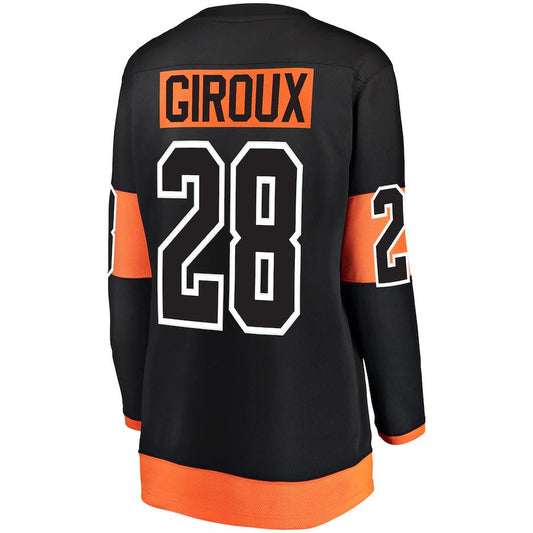 P.Flyers #28 Claude Giroux Fanatics Branded Alternate Breakaway Player Jersey Black Stitched American Hockey Jersey UNEC