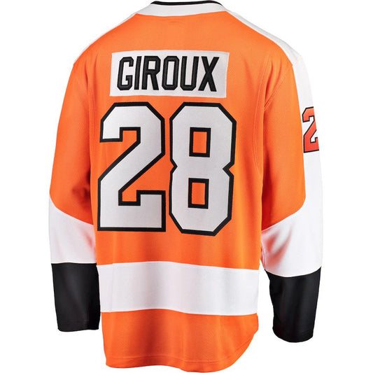 P.Flyers #28 Claude Giroux Fanatics Branded Home Breakaway Player Jersey  Orange Stitched American Hockey Jersey UNEC