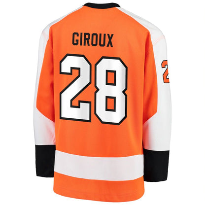 P.Flyers #28 Claude Giroux Fanatics Branded Replica Player Jersey Orange Stitched American Hockey Jersey UNEC