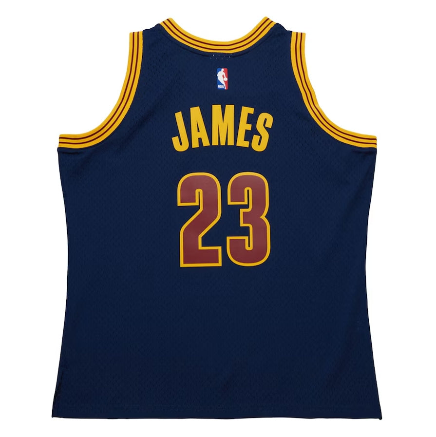 C.Cavaliers #23 LeBron James Mitchell & Ness 2015-16 Hardwood Classics Swingman Jersey - Navy American Basketball Jersey UNEC