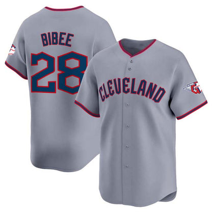 Cleveland Guardians #28 Tanner Bibee Gray 2025 Alternate Limited Stitched Baseball Jersey