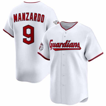 Cleveland Guardians #9 Kyle Manzardo White Home Limited Stitched Baseball Jersey