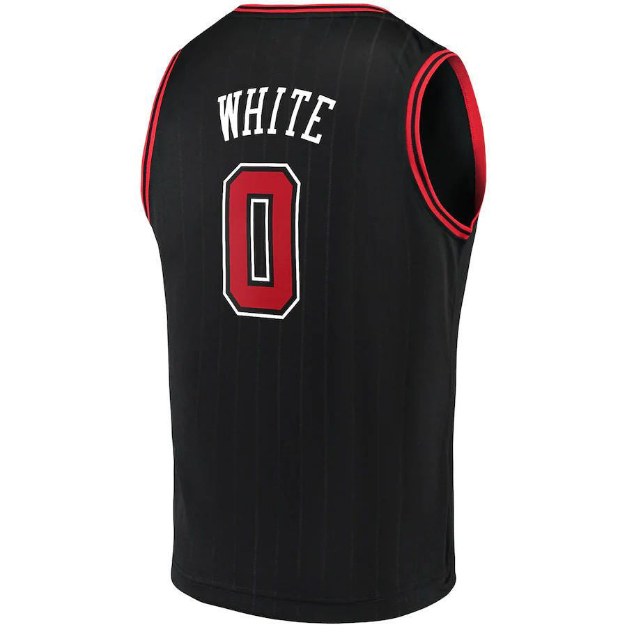 C.Bulls #0 Coby White Fanatics Branded Fast Break Replica Jersey Statement Edition Black Stitched American Basketball Jersey UNEC
